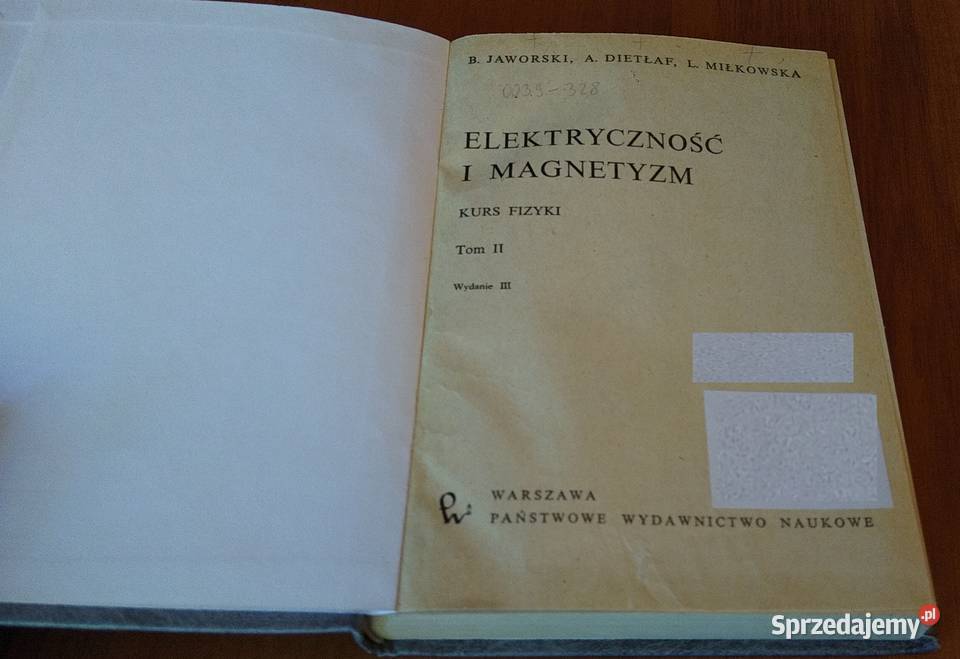 Kurs Fizyki tom 2 Elektryczność i magnetyzm fizyka Gdańsk sprzedam