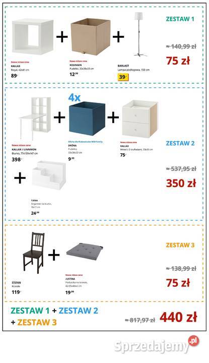 biurko i regał KALLAX Prawie nowe meble IKEA w mazowieckie Warszawa