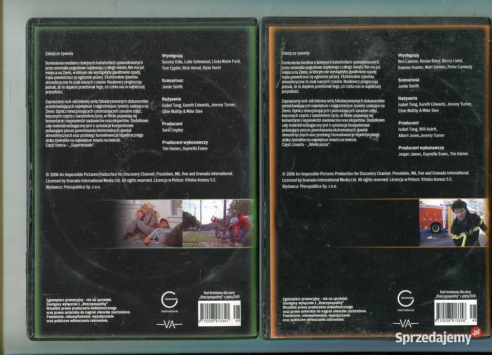 Zabójcze żywioły Supertornado Wielki pożar 2 sprzedam