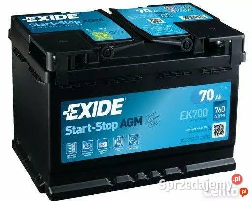 Akumulator 70Ah 760A AGM EXIDE DARMOWY DOWÓZ Akumulatory śląskie Tychy