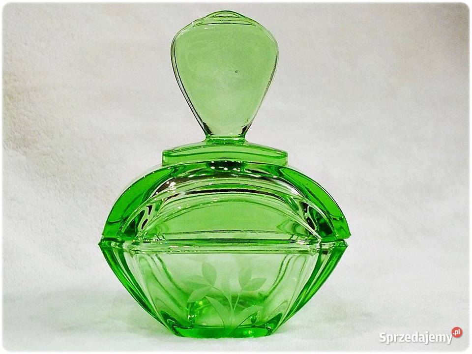 Karafka Perfumetka Szkło Uranowe z lat 30tych lubuskie Żary