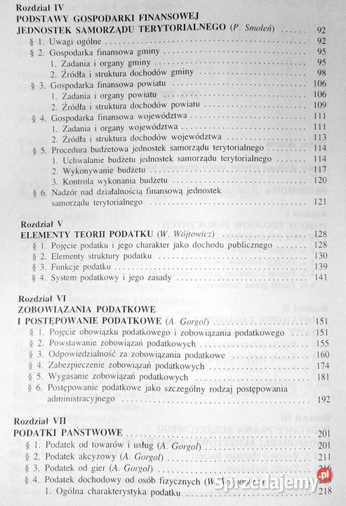 Zarys finansów publicznych i prawa finansowego W Chełm