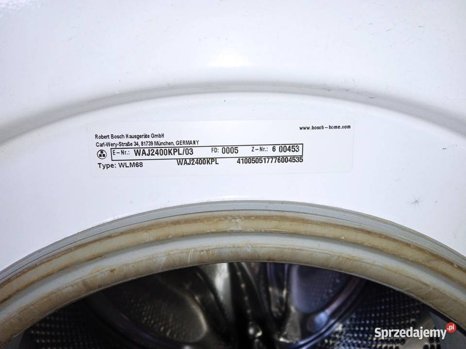 Pralka Bosch WLM68 WAJ2400KPL na części Łódź