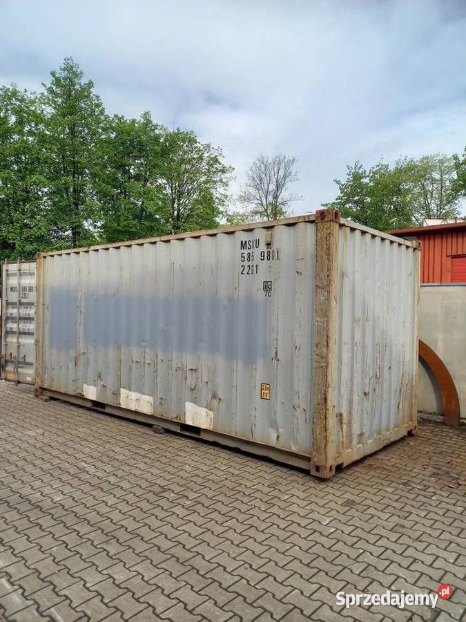 Kontener morski magazynowy 20DV używany 6 m Stan Magazynowanie Tychy sprzedam