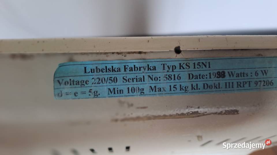 Waga KS15N1 Lubelskie Fabryki Wag 1997 15 Sklep Opole