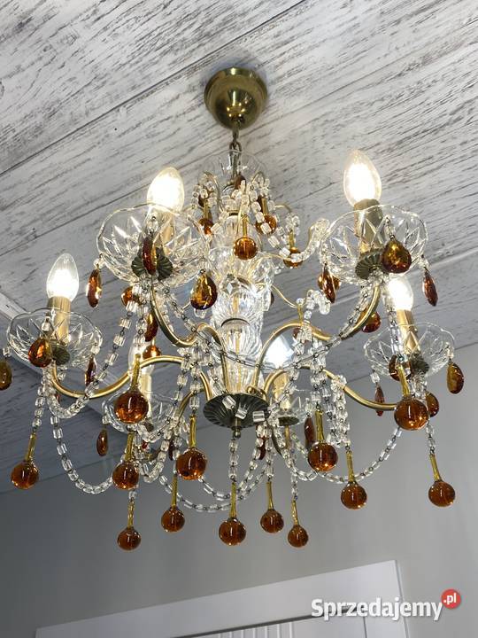 Francuski kryształowy Żyrandol 24 6ram Antyk Lampy wiszące Warszawa sprzedam