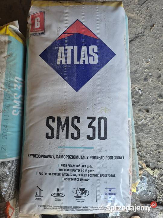 Atlas SMS 30 masa samopoziomująca 330 mm 10 Cementy, wapno i kruszywo łódzkie Koluszki sprzedam