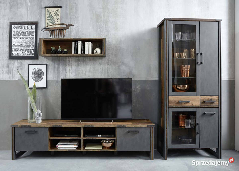 PRISMA witryna salonowa styl industrialny sprzedam