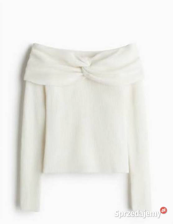 Sweter z odkrytymi ramionami nowy z metką HM