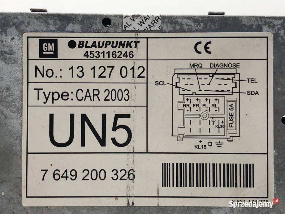 RADIO OPEL MERIVA A 13127012 0310 ODTWARZACZ osobowe