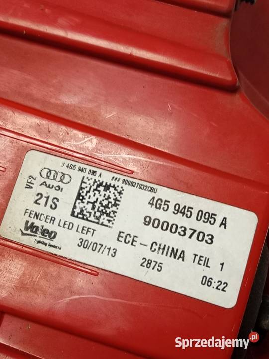 Lampa tylna lewa Audi A6 S6 C7 4G sedan Lampy tylne