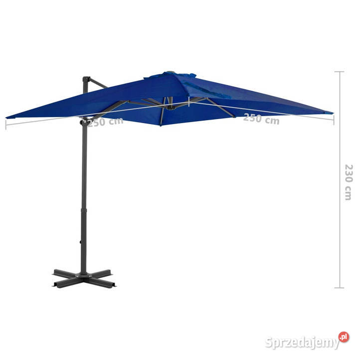 Parasol wiszący z aluminiowym słupkiem 250x250 Warszawa sprzedam