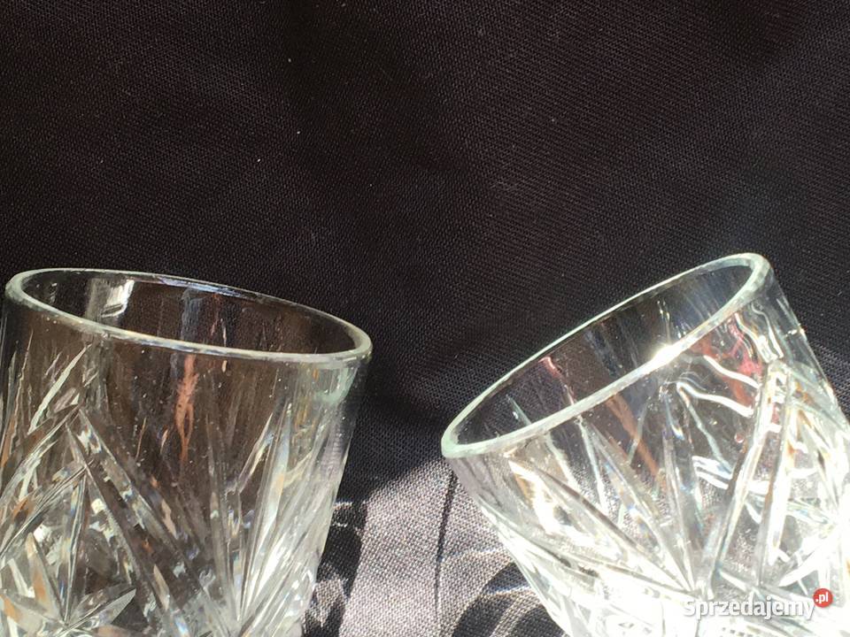 Szklaneczki kryształowe literatki 2 szkif Skarżysko Kościelne