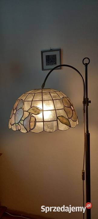 Lampa podłogowa z ruchomym ramieniem klosz Antyki, Sztuka, Kolekcje Skierniewice sprzedam