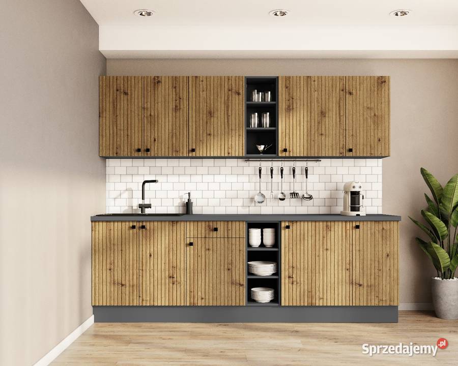 Meble kuchenne Ava ryfle lamele mdf Wrocław