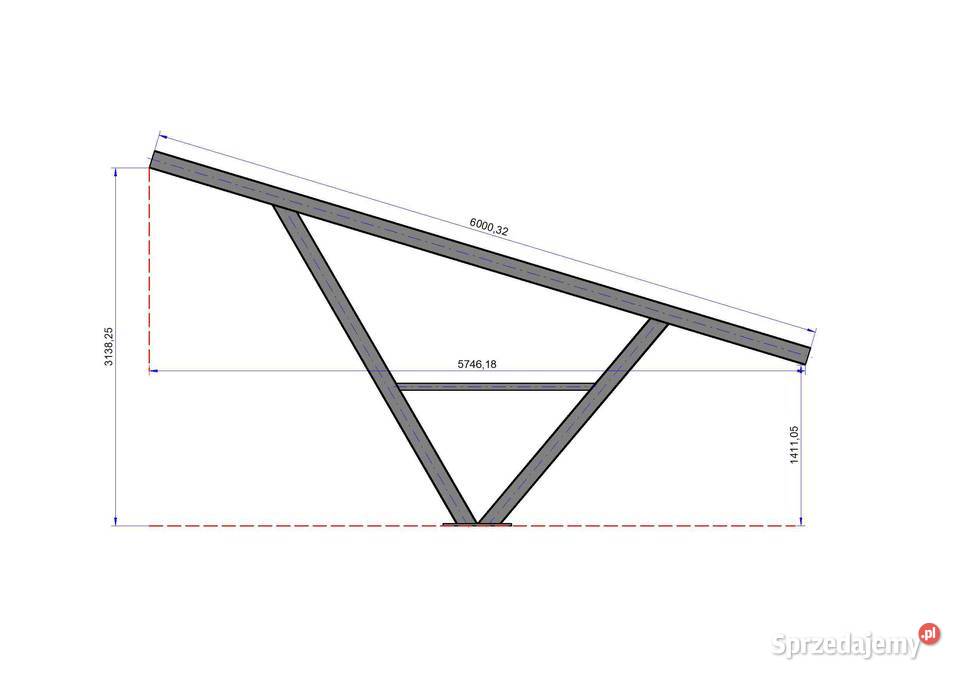 CARPORT 6x12 Wiata Fotowoltaiczna Konstrukcja Rawa Mazowiecka