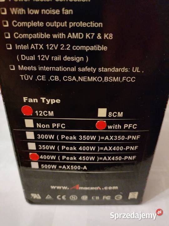Zasilacz komputerowy 400W Poręba
