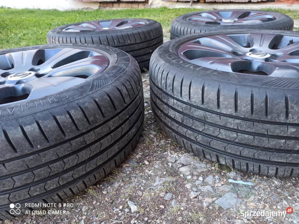 Koła felgi aluminiowe 17 5x110 z oponami letnimi dolnośląskie Stronie Śląskie