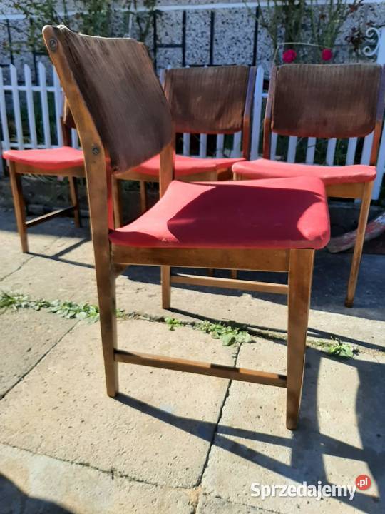 Krzesła PRL masywne Dębica