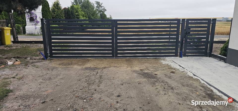 Brama Skrzydłowa 5m i Furtka ocynk Majków Duży