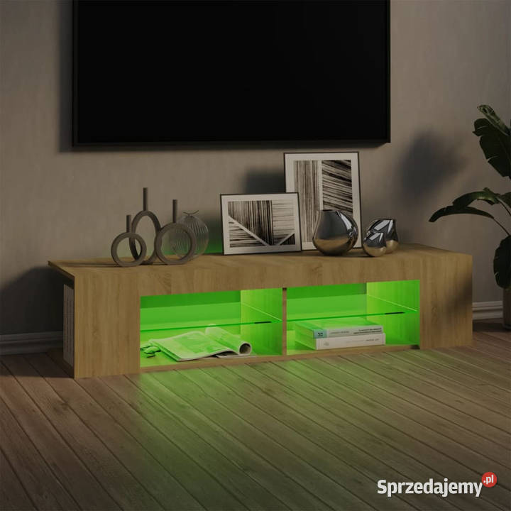 Szafka TV z oświetleniem LED dąb sonoma Szafki mazowieckie Warszawa