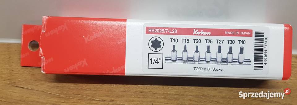 Koken Zestaw nasadek Torx na szynie RS20257L28
