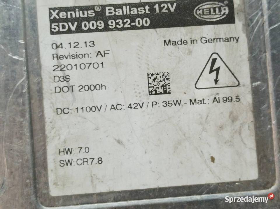 PRZETWORNICA XENON LAMPY LIFT 5DV00993200 Opel świętokrzyskie