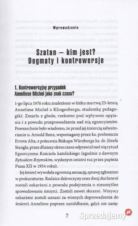 EGZORCYZMY OPĘTANIE DEMONY ks Aleksander Posacki Gorzów Wielkopolski sprzedam
