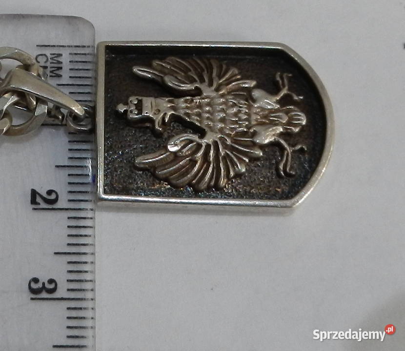 Srebrny Łańcuszek z Zawieszka Patriotyczna Z srebro Leżajsk