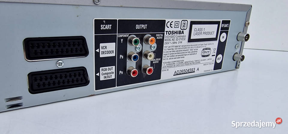 Video DVD kombo TOSHIBA SD37VE stereo wielkopolskie