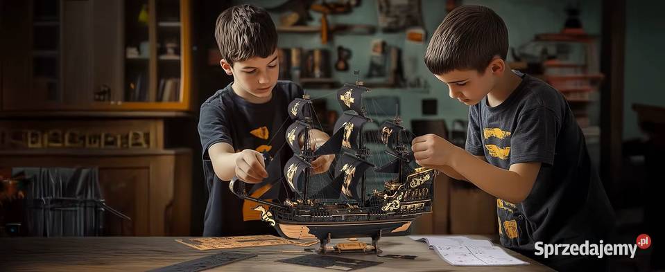 Model statku 3D Znanej firmy Rokr Zabawki Milanówek