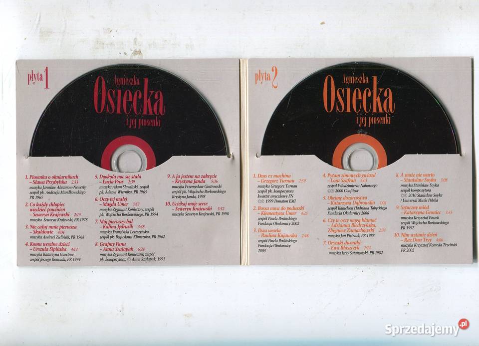 Agnieszka Osiecka i jej piosenki 2 Płyty CD Szczecin