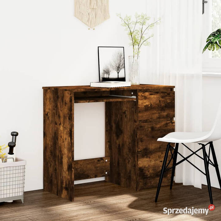 Biurko przydymiony dąb 90x45x76 materiał Warszawa