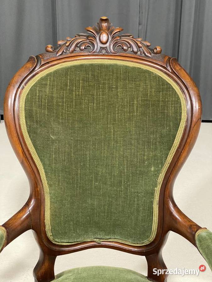 Rzeźbiony fotel w stylu Ludwika Filipa z zachodniopomorskie Gryfice sprzedam