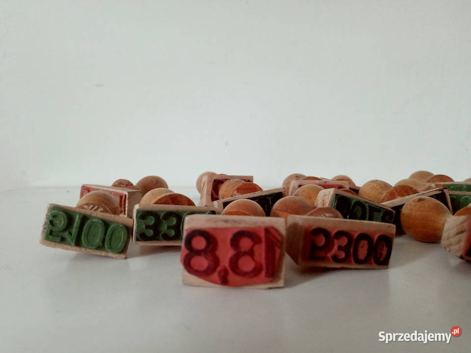 Stare drewniane pieczątki zestaw Rzeszów