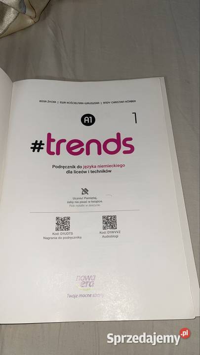 Trends 1Podręcznik do Języka Niemieckiego twarda śląskie Tychy sprzedam