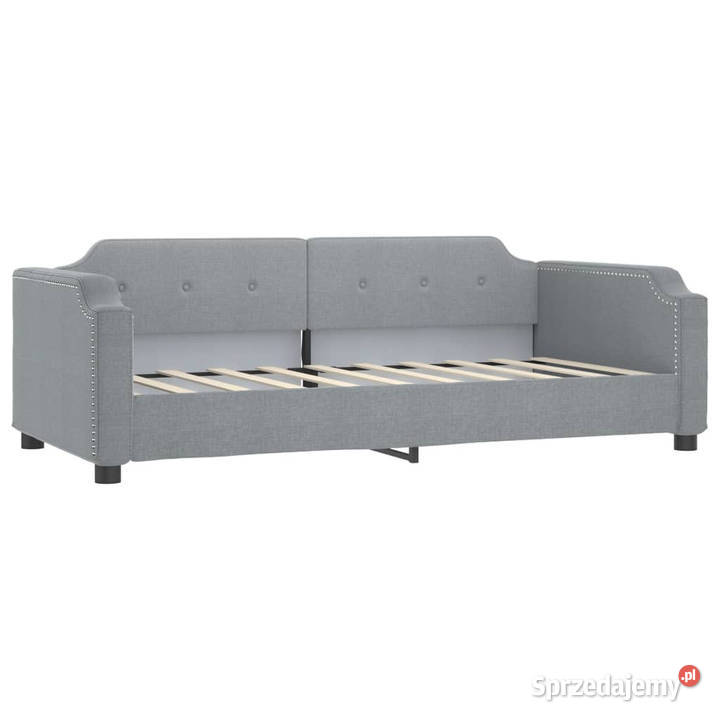 Sofa rozsuwana z szufladami jasnoszara tkanina mazowieckie Warszawa