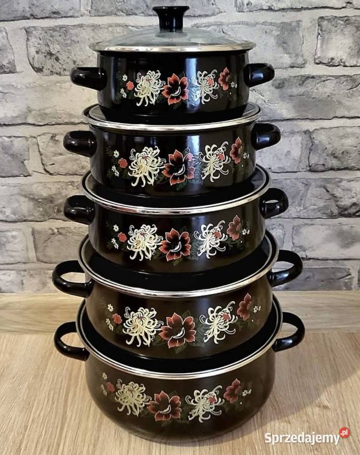 Promocja Garnki emaliowane czarne Garnki i szybkowary Zabrze sprzedam