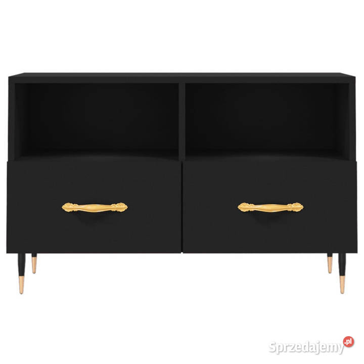 Szafka pod TV czarna 80x36x50 materiał Szafki Warszawa