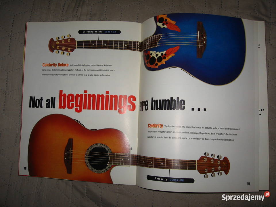 Ovation 1999 katalog gitar Kępice