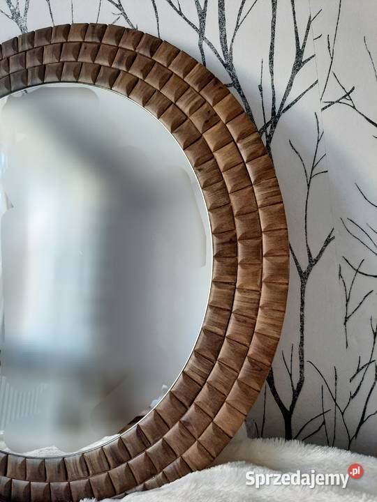 Lustro okrągłe złote złota rama 55 60 70 80 90 brązowy podkarpackie Przemyśl