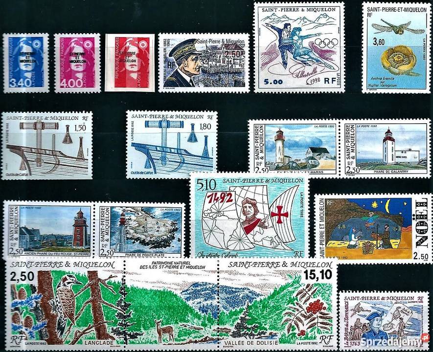 STPIERRE MIQUELON 199219931994 MNH Filatelistyka Człuchów