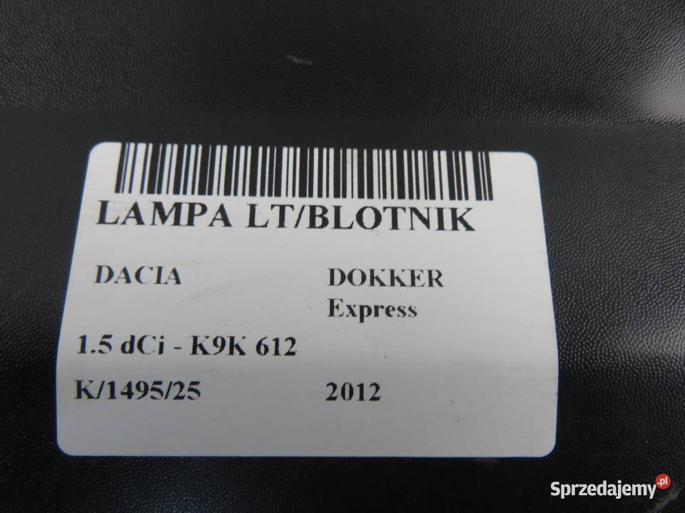 LAMPA LEWA TYLNA DACIA DOKKER Express małopolskie