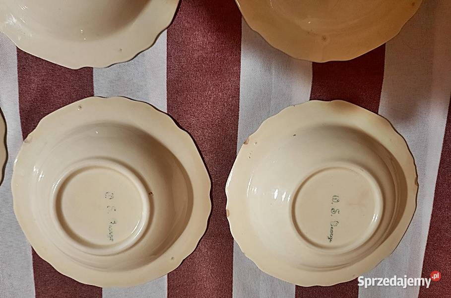 Talerzyki podstawek 5 porcelana W S George wielkopolskie Ostrów Wielkopolski