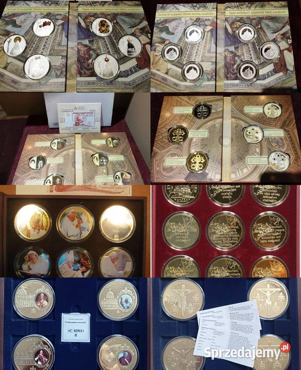 4 x Zestaw WATYKAN Sanktuaria Złoto Album Tiara