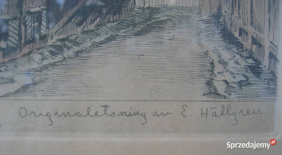 Litografia Ernst Hellgreen Bellmanshuset Warszawa