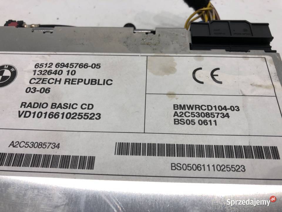 RADIO BMW E83 6945766 0311 ODTWARZACZ MULTIMEDIA sprzedam