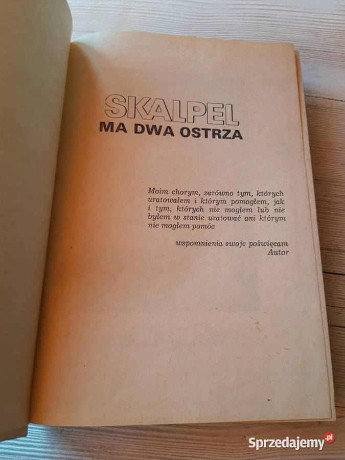Skalpel ma dwa ostrza Wit M Rzepecki 1986 śląskie