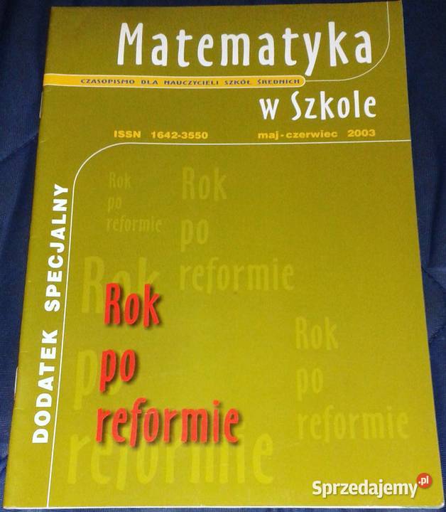 Matematyka w szkole 0506 2003 Red Marcin Braun Chełm sprzedam