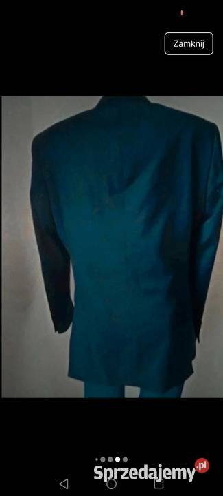 Marynarka granatowa wełniana wool o kroju męskim Krosno